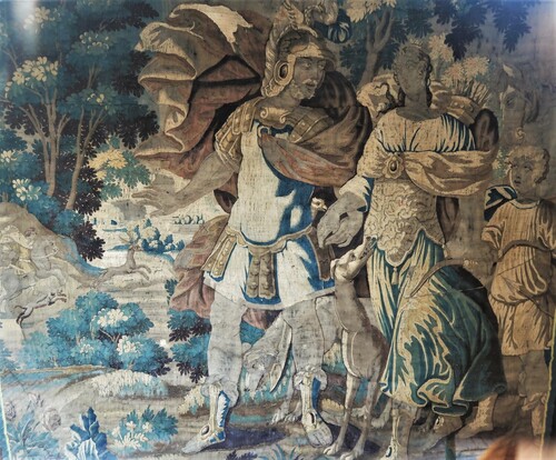 Aubusson tapestry, probably after Isaac Moillon: Mars and Diana
