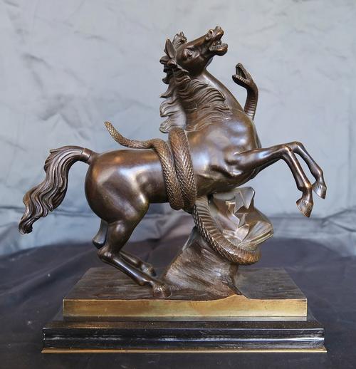 Bronze Horse Attacked by a Snake