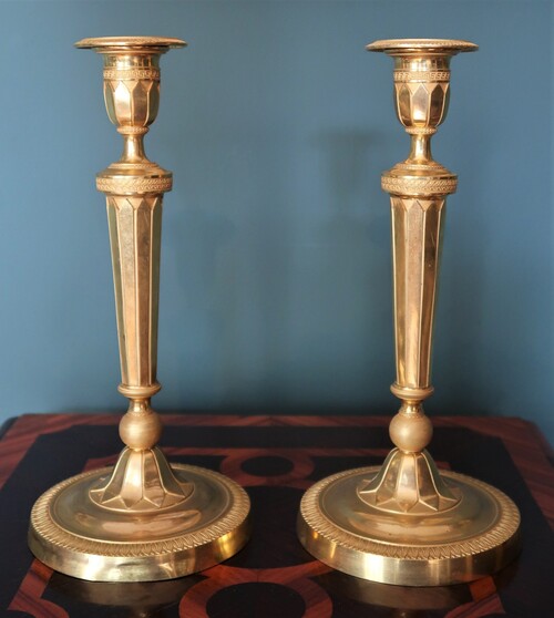 Pair of Empire candleholders by Ravrio