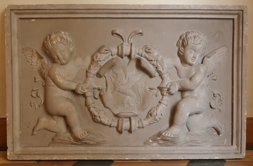 Two Putti with Arms: relief after a Florentine model