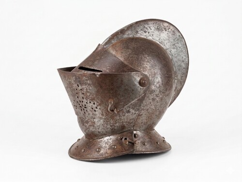 Articulated minitaur helm, upper element of armor