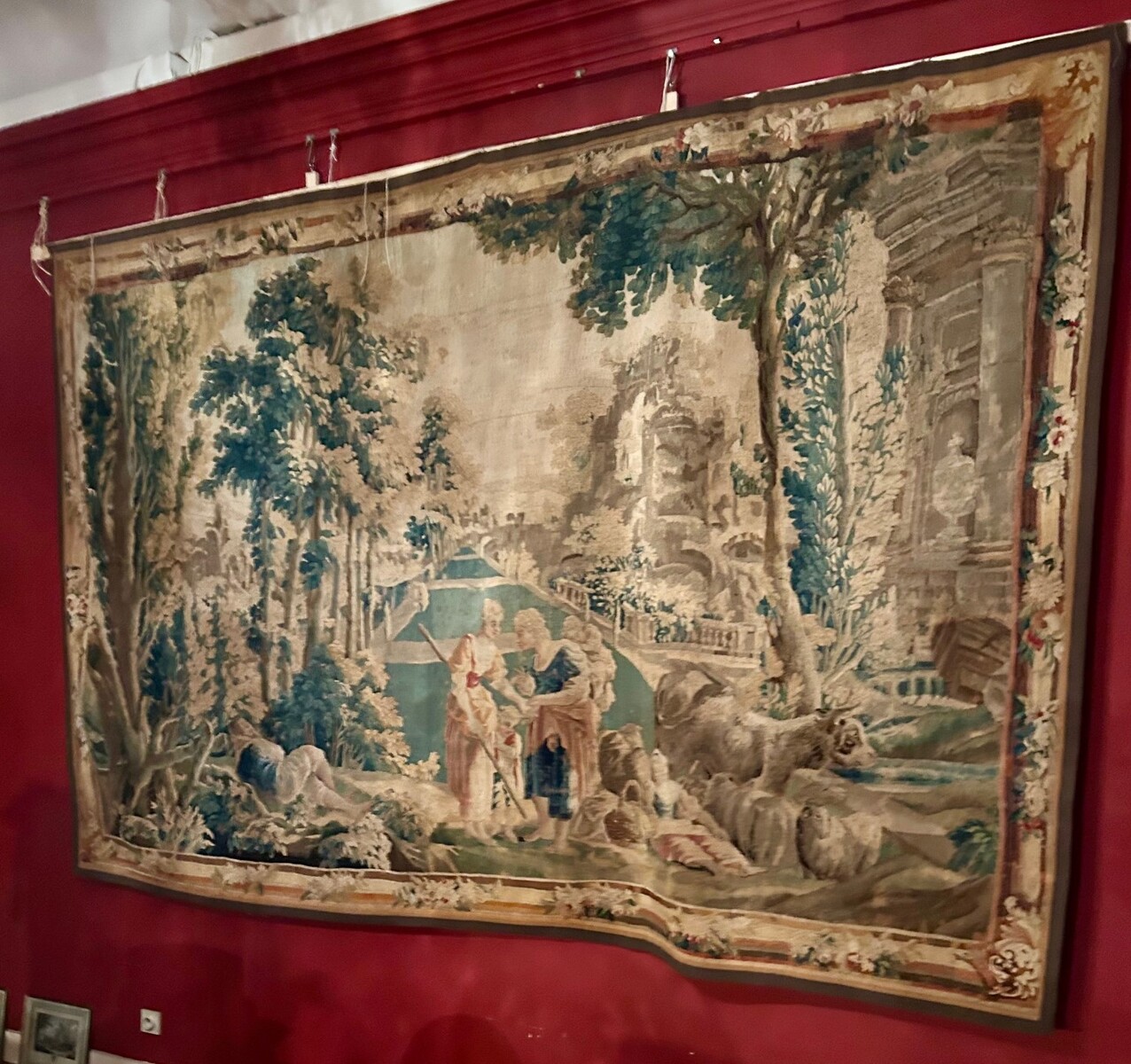 Aubusson Tapestry: The Fortune Teller, after Jean-Baptiste Huet