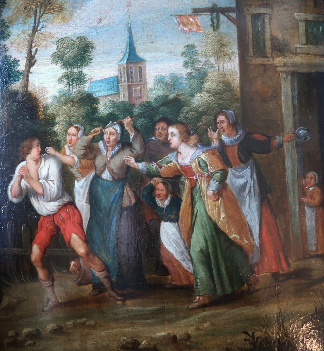 Flemish school, Village scene