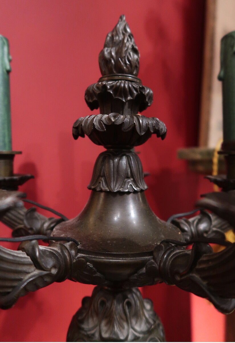 Pair of Charles X candelholders