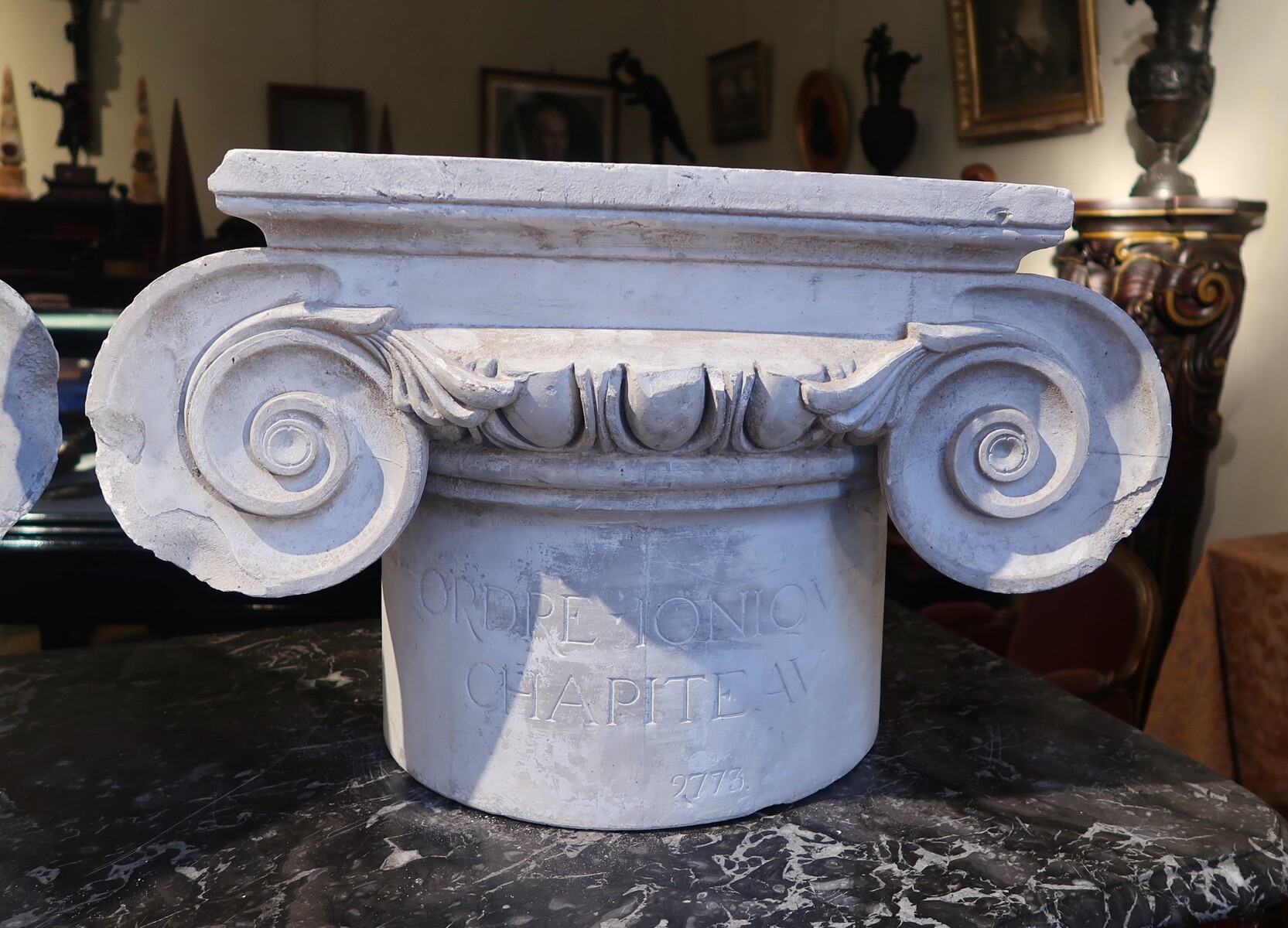 Pair of Ionic capitals