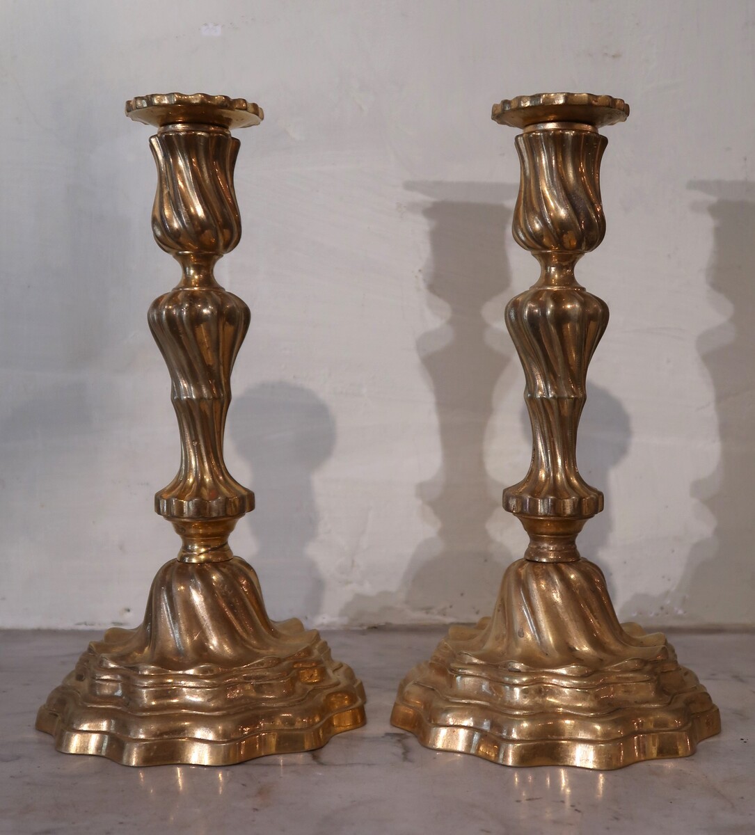 Pair of Louis XV candelholders