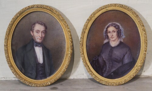 Pair of miniature portraits