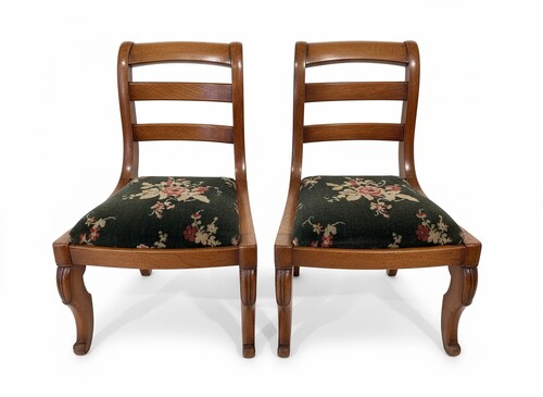 Pair of Restoration style miniature chairs