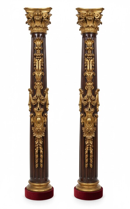 Pair of semi-columns, Neo-renaissance style