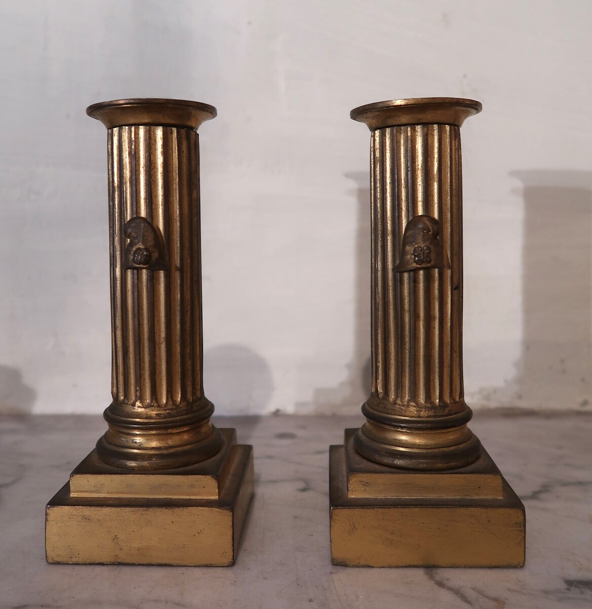 Rare pair of candelholders dating from the French Revolution