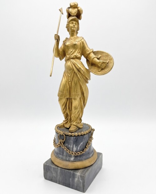 Statuette of Minerva mounted on a circular base