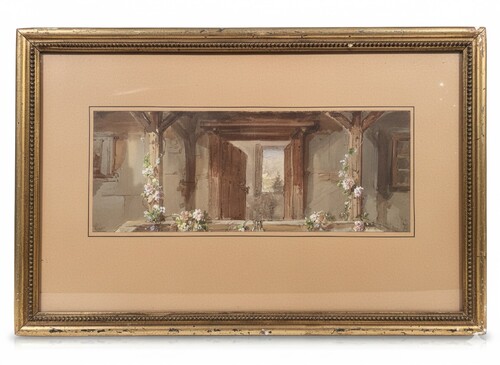 View of a flower-covered facade